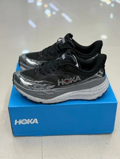 کفش مدل Hoka مشکی سفید زیره ویبرام اورجینال وارداتی ویتنام مستر