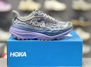 کفش مدل Hoka طوسی بنفش با زیره ویبرام اورجینال وارداتی ویتنام مستر