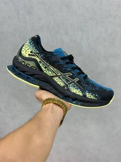 کفش asics مشکی و زرد اورجینال وارداتی