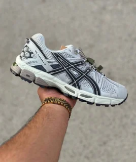 کفش مدل asics طوسی خط مشکی زیره ویبرام اورجینال وارداتی