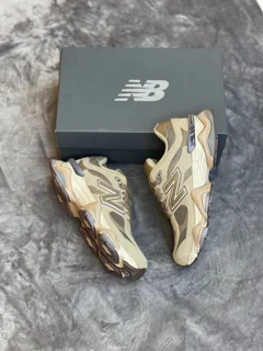 کفش مدل New Balance 9060 کرم قهوه ای زیره قهوه ای اورجینال وارداتی ویتنام مستر